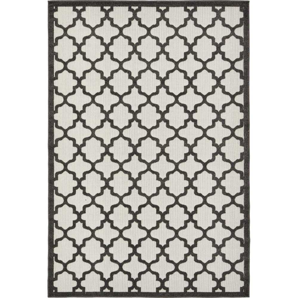 Rug Unique Loom Outdoor Trellis Black Rectangular 6' 0 x 9' 0 Rug Unique Loom Outdoor Trellis Black Rectangular 6' 0 x 9' 0
