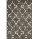 Rug Unique Loom Outdoor Trellis Gray Rectangular 6' 0 x 9' 0