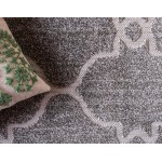 Rug Unique Loom Outdoor Trellis Gray Rectangular 6' 0 x 9' 0