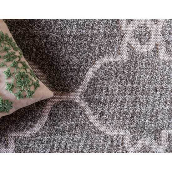 Rug Unique Loom Outdoor Trellis Gray Rectangular 6' 0 x 9' 0