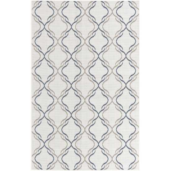 Rug Unique Loom Outdoor Trellis Ivory Rectangular 5' 3 x 8' 0