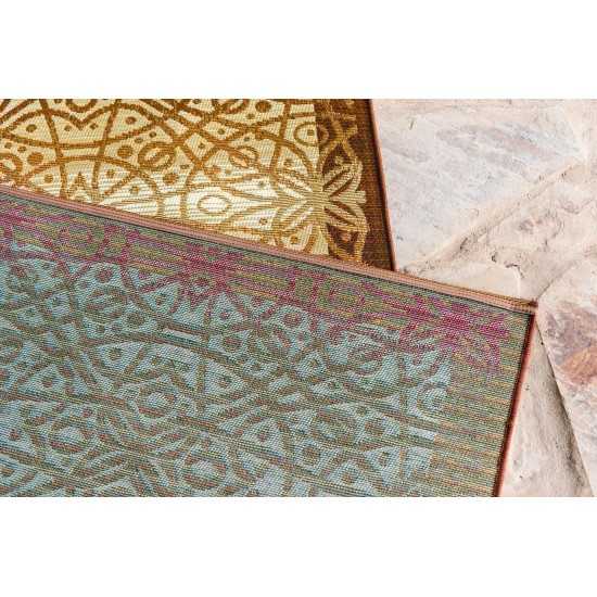 Rug Unique Loom Outdoor Trellis Beige/Brown Rectangular 5' 3 x 8' 0