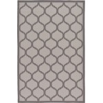 Rug Unique Loom Outdoor Trellis Gray Rectangular 5' 3 x 8' 0