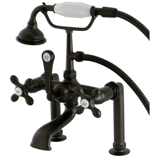 Kingston Brass Auqa Vintage Deck Mount Clawfoot Tub Faucet, Oil Rubbed Bronze