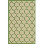 Rug Unique Loom Outdoor Trellis Green Rectangular 5' 3 x 8' 0