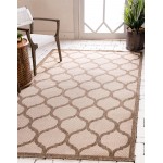 Rug Unique Loom Outdoor Trellis Brown Rectangular 5' 3 x 8' 0