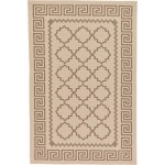 Rug Unique Loom Outdoor Trellis Beige Rectangular 5' 3 x 8' 0