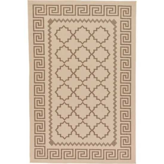 Rug Unique Loom Outdoor Trellis Beige Rectangular 5' 3 x 8' 0