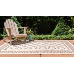 Rug Unique Loom Outdoor Trellis Beige Rectangular 5' 3 x 8' 0