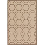 Rug Unique Loom Outdoor Trellis Beige Rectangular 5' 3 x 8' 0