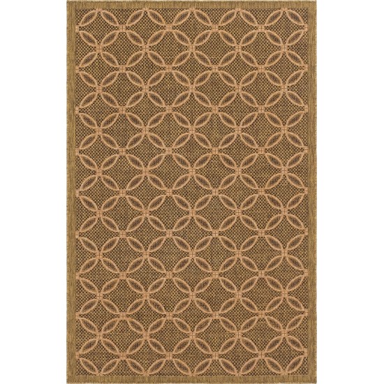 Rug Unique Loom Outdoor Trellis Light Brown Rectangular 5' 3 x 8' 0