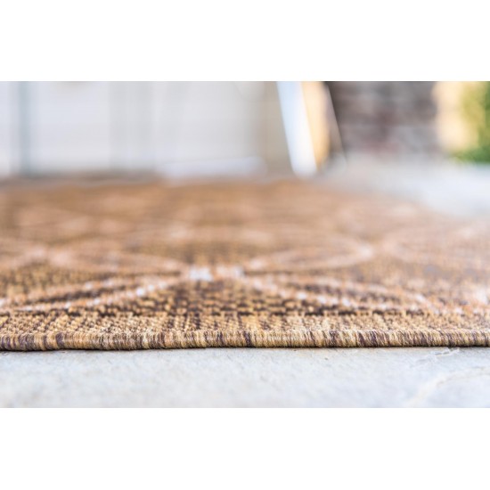 Rug Unique Loom Outdoor Trellis Light Brown Rectangular 5' 3 x 8' 0