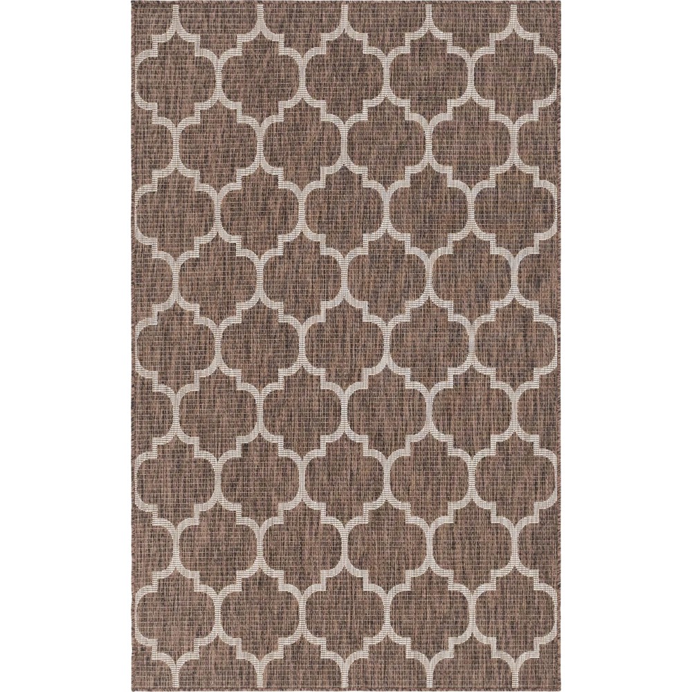 Rug Unique Loom Outdoor Trellis Brown Rectangular 5' 0 x 8' 0 Rug Unique Loom Outdoor Trellis Brown Rectangular 5' 0 x 8' 0