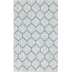 Rug Unique Loom Outdoor Trellis Blue Rectangular 5' 0 x 8' 0