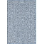 Rug Unique Loom Outdoor Trellis Navy Blue Rectangular 5' 0 x 8' 0