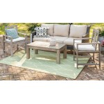 Rug Unique Loom Outdoor Trellis Green Rectangular 5' 0 x 8' 0