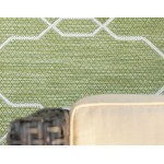 Rug Unique Loom Outdoor Trellis Green Rectangular 5' 0 x 8' 0
