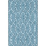 Rug Unique Loom Outdoor Trellis Blue Rectangular 5' 0 x 8' 0