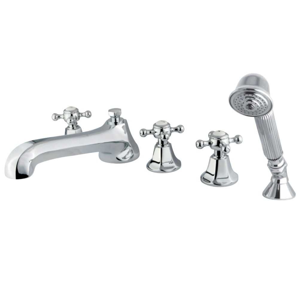 Kingston Brass Roman Tub Faucet with Hand Shower, Polished Chrome Kingston Brass Roman Tub Faucet with Hand Shower, Polished Chrome