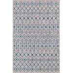 Rug Unique Loom Outdoor Trellis Gray Rectangular 5' 0 x 8' 0