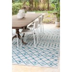 Rug Unique Loom Outdoor Trellis Gray Rectangular 5' 0 x 8' 0