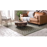 Rug Unique Loom Outdoor Trellis Green Rectangular 5' 0 x 8' 0