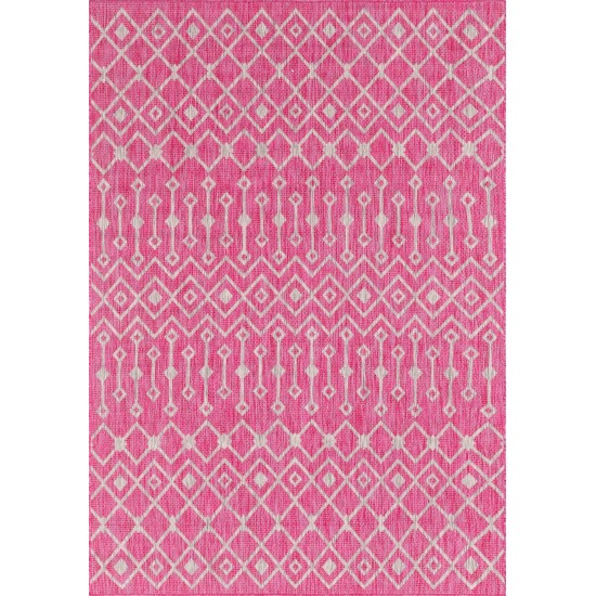 Rug Unique Loom Outdoor Trellis Pink Rectangular 5' 0 x 8' 0