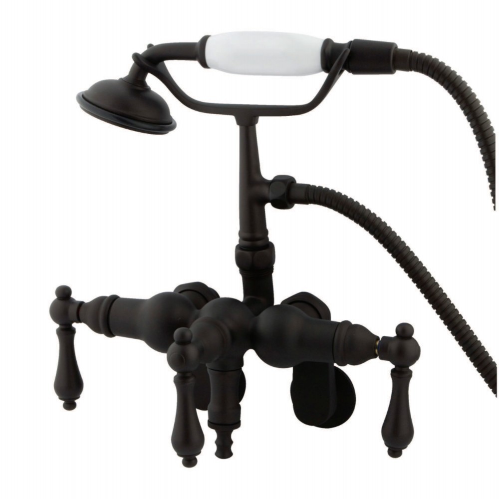 Kingston Brass Vintage Adjustable Center Wall Mount Tub Faucet, Oil Rubbed Bronze