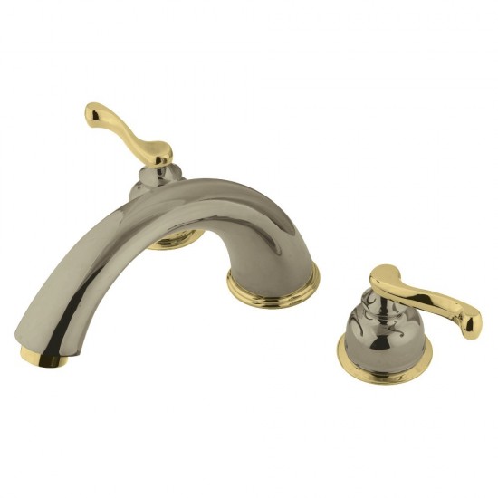 Kingston Brass  Royale Roman Tub Faucet, Brushed Nickel/Polished Brass