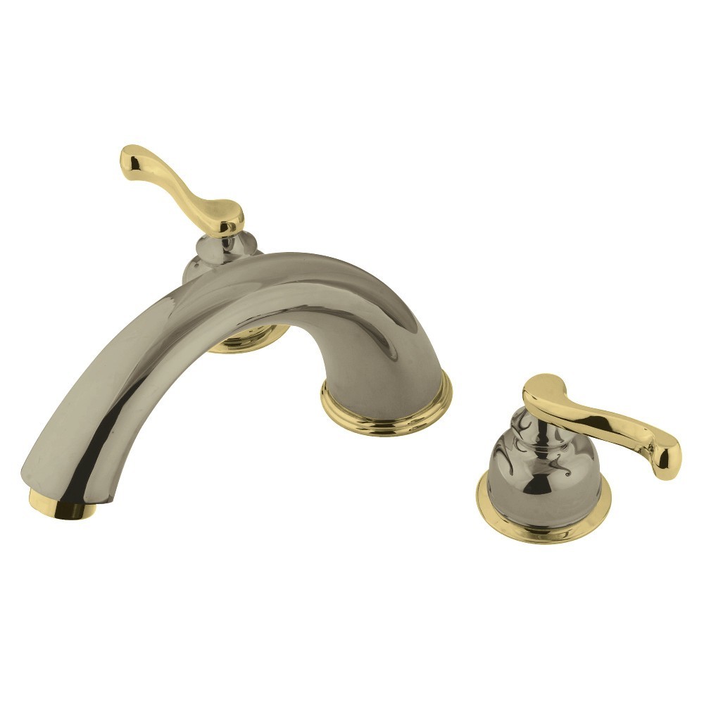 Kingston Brass Royale Roman Tub Faucet, Brushed Nickel/Polished Brass