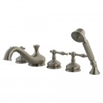 Kingston Brass Roman Tub Faucet with Hand Shower, Brushed Nickel