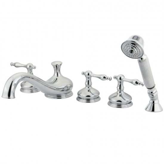 Kingston Brass Roman Tub Faucet with Hand Shower, Polished Chrome