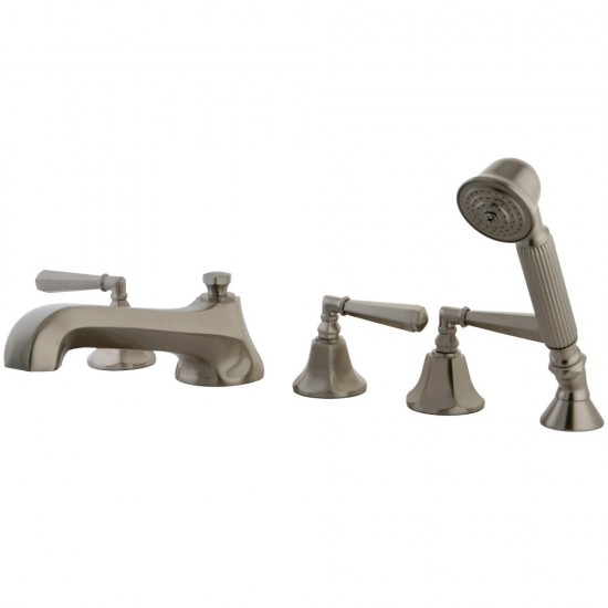 Kingston Brass Roman Tub Faucet with Hand Shower, Brushed Nickel