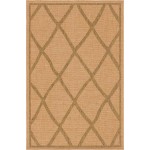 Rug Unique Loom Outdoor Trellis Light Brown Rectangular 5' 0 x 8' 0