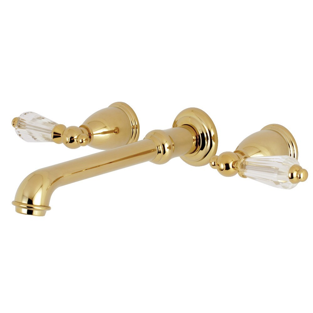 Kingston Brass Wilshire Wall Mount Roman Tub Faucet, Polished Brass
