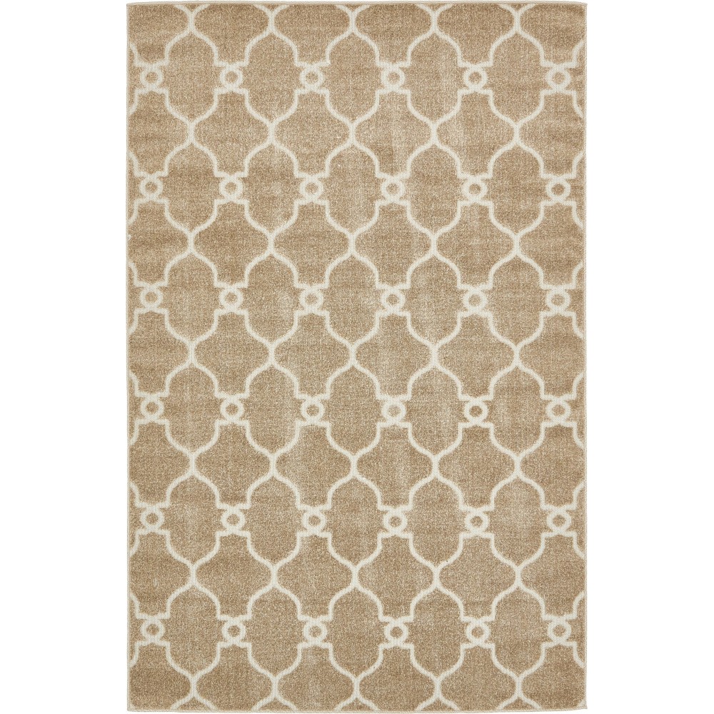 Rug Unique Loom Outdoor Trellis Light Brown Rectangular 5' 0 x 8' 0 Rug Unique Loom Outdoor Trellis Light Brown Rectangular 5' 0 x 8' 0