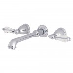 Kingston Brass Wilshire Wall Mount Roman Tub Faucet, Polished Chrome