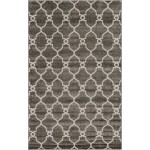 Rug Unique Loom Outdoor Trellis Gray Rectangular 5' 0 x 8' 0