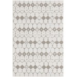 Rug Unique Loom Outdoor Trellis Ivory/Gray Rectangular 4' 0 x 6' 0