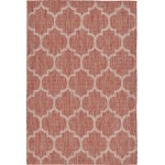 Rug Unique Loom Outdoor Trellis Rust Red Rectangular 4' 0 x 6' 0