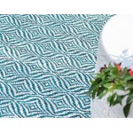 Rug Unique Loom Outdoor Trellis Teal Rectangular 4' 0 x 6' 0