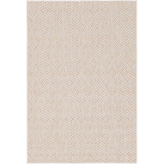 Rug Unique Loom Outdoor Trellis Tan Rectangular 4' 0 x 6' 0