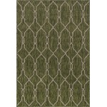 Rug Unique Loom Outdoor Trellis Olive Rectangular 4' 0 x 6' 0