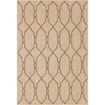 Rug Unique Loom Outdoor Trellis Tan Rectangular 4' 0 x 6' 0