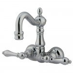 Kingston Brass Vintage 3-3/8-Inch Wall Mount Tub Faucet, Polished Chrome