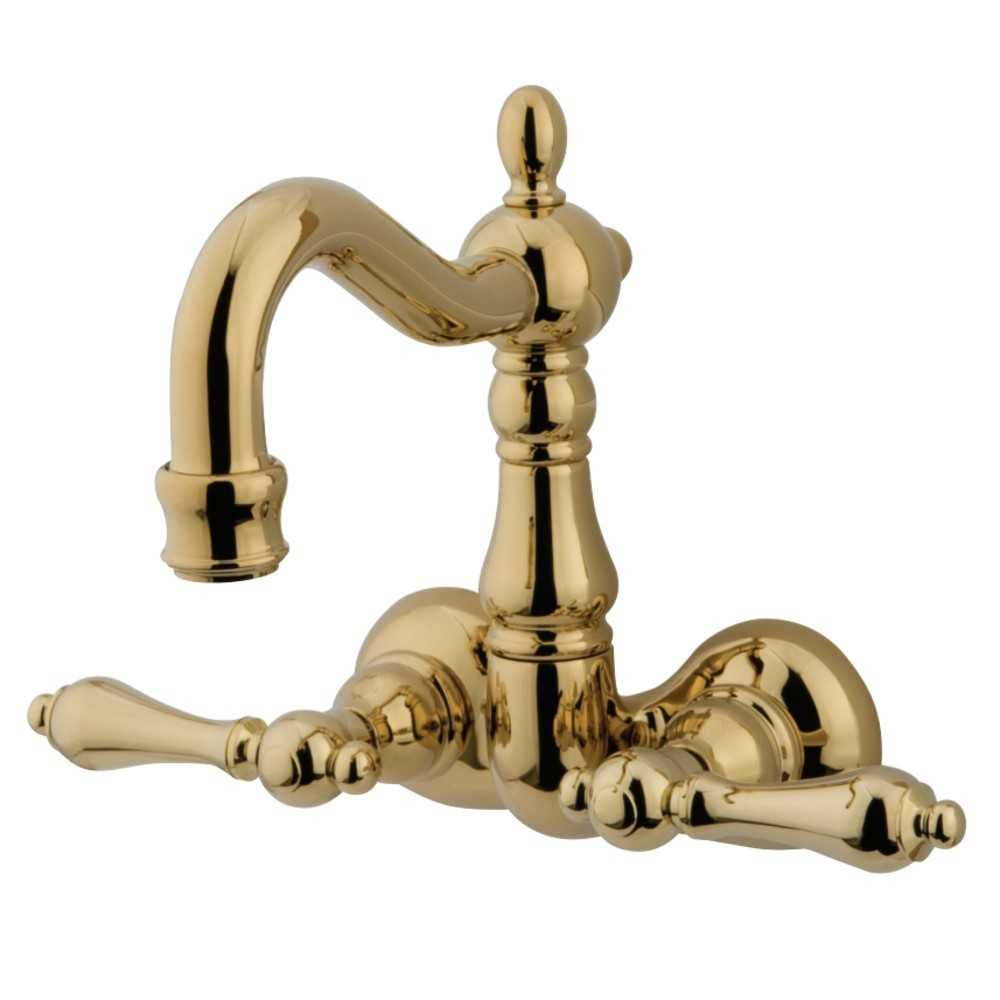 Kingston Brass Vintage 3-3/8-Inch Wall Mount Tub Faucet, Polished Brass Kingston Brass Vintage 3-3/8-Inch Wall Mount Tub Faucet, Polished Brass