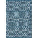 Rug Unique Loom Outdoor Trellis Teal Rectangular 4' 0 x 6' 0