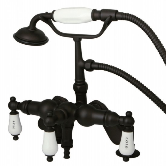 Kingston Brass Vintage Adjustable Center Deck Mount Tub Faucet, Oil Rubbed Bronze