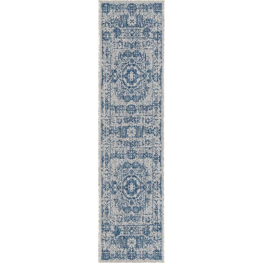 Rug Unique Loom Outdoor Traditional Blue Runner 2' 0 x 8' 0 Rug Unique Loom Outdoor Traditional Blue Runner 2' 0 x 8' 0