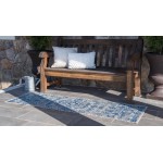 Rug Unique Loom Outdoor Traditional Blue Runner 2' 0 x 8' 0